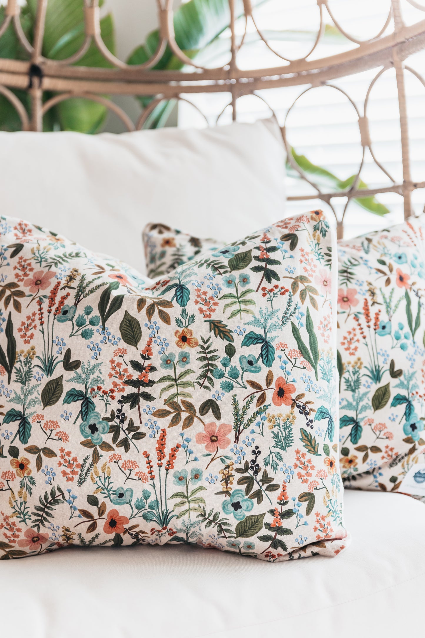 Pillow: Floral Front I (floral fabric front)